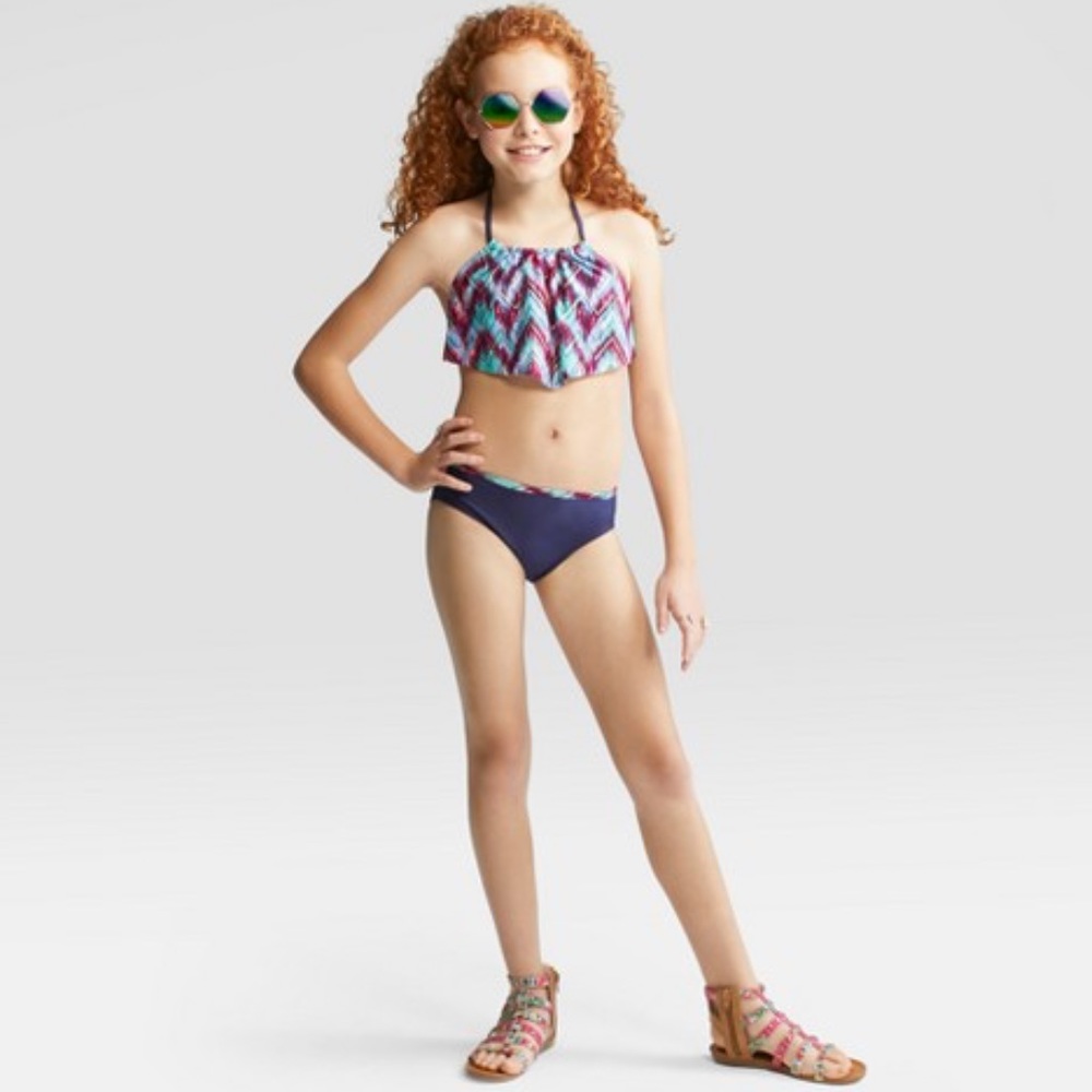 Art Class Mystical Shimmer Bikini Set 4-5 XS NWT